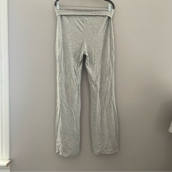WOMEN’S Two Piece Lounge Set Grey Foldover Flare XL NWOT - Picture 6 of 9